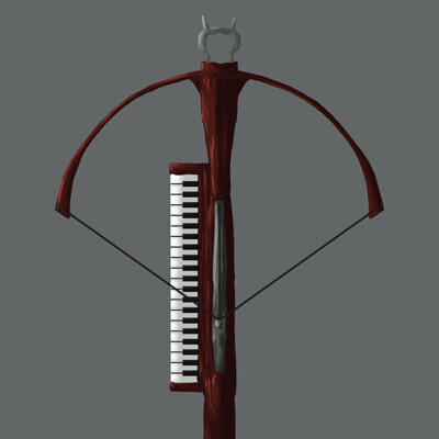 Musical Weapon Concept Art: Keyboard Crossbow