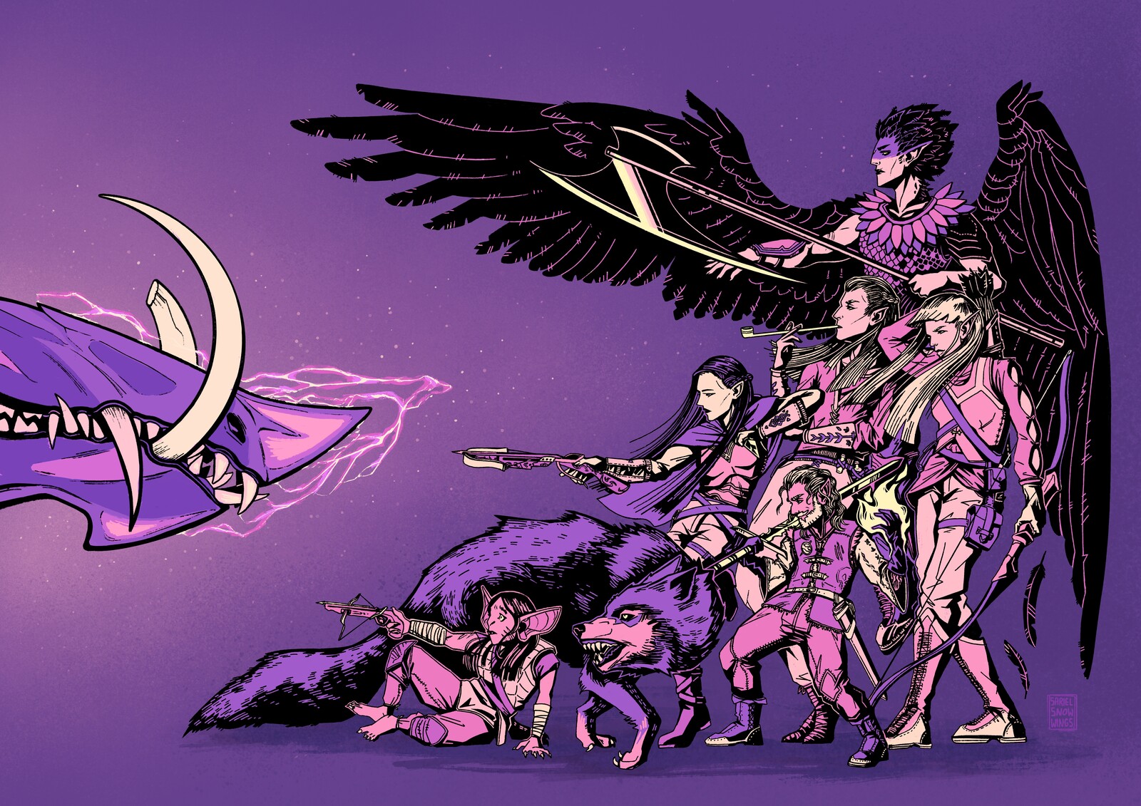 Second coloured version, with a tweaked gradient map in my usual colour palette.