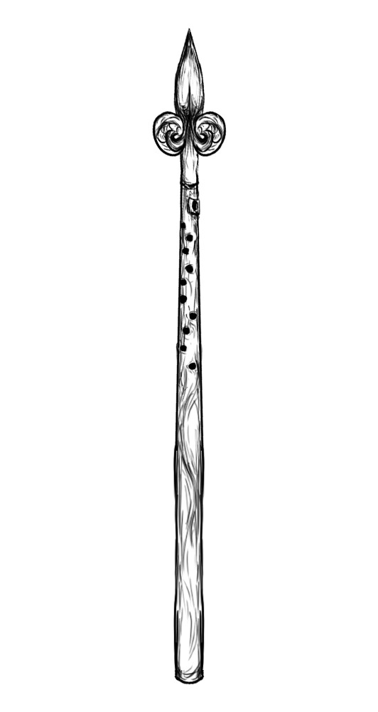 Flute Spear Sketch