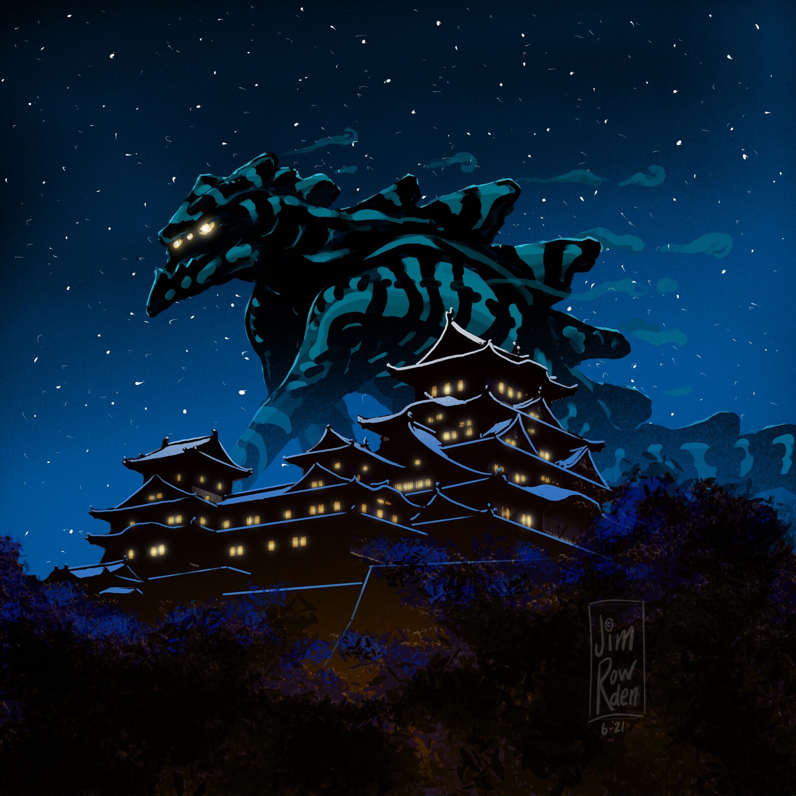 Night spirit kaiju
