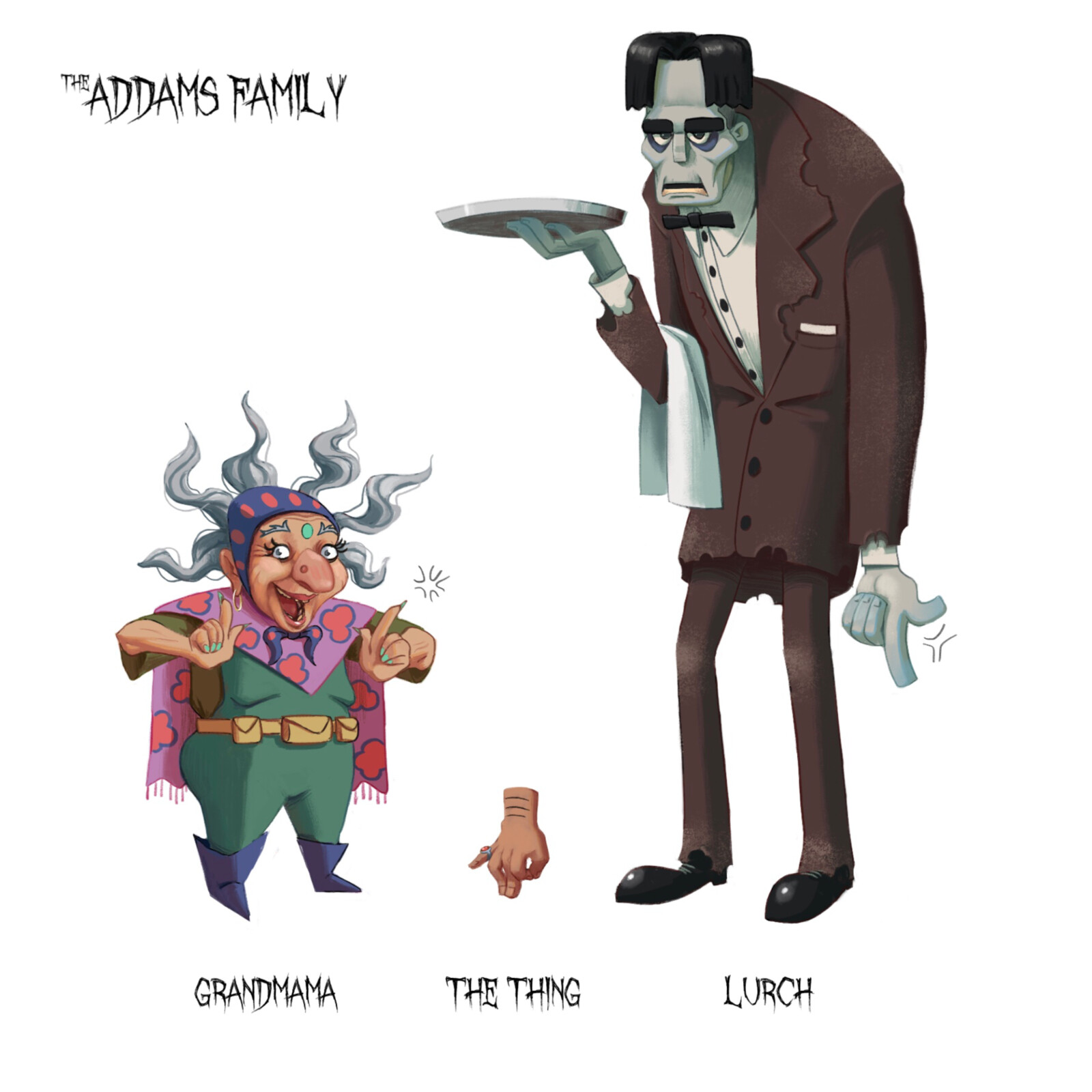 Grandmama, The Thing and Lurch Redesigns