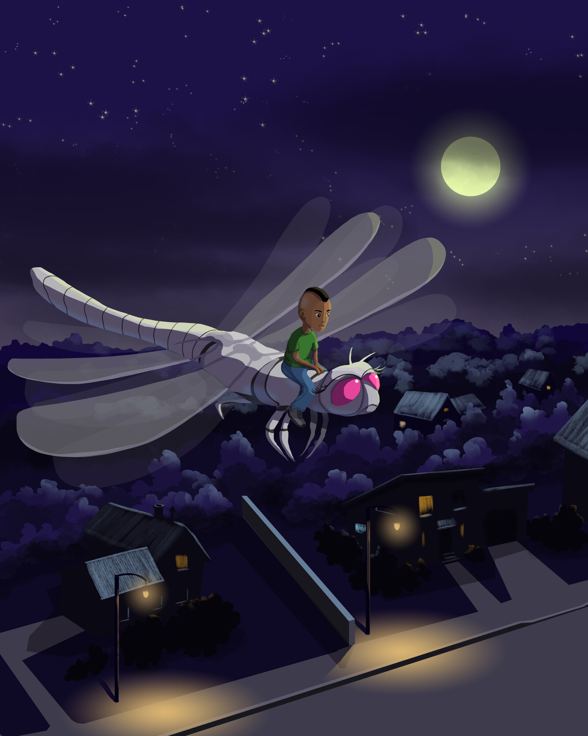 ArtStation - Riding on the dragonfly