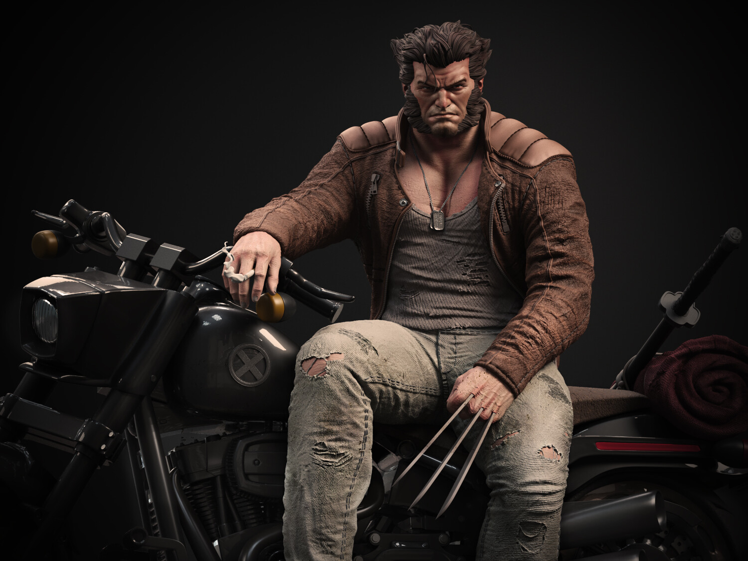 Allan Macedo Wolverine Statue Fanart
