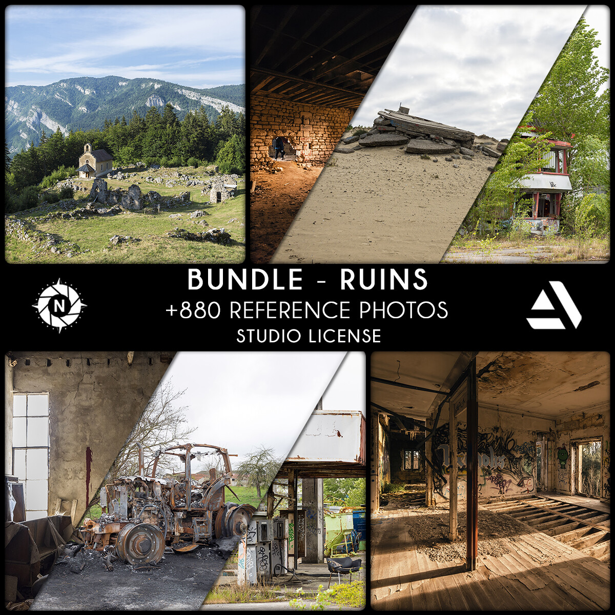 Bundle Reference Photos: Ruins - Studio License

https://www.artstation.com/a/6297630