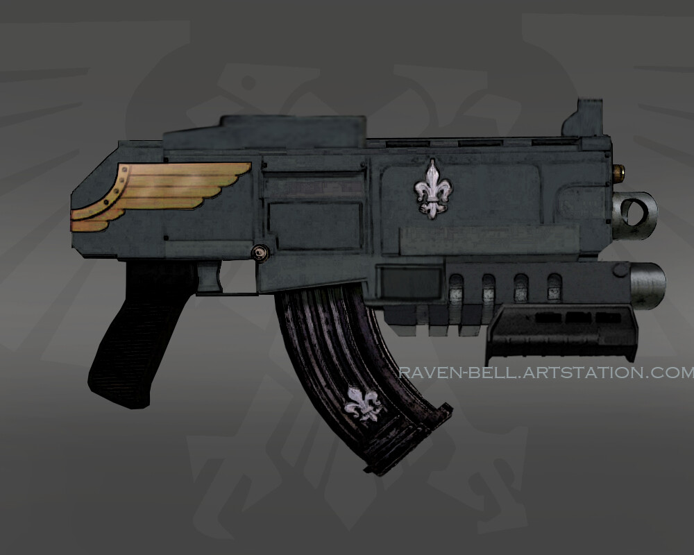 ArtStation Warhammer 40k CombiShotgun bolter design
