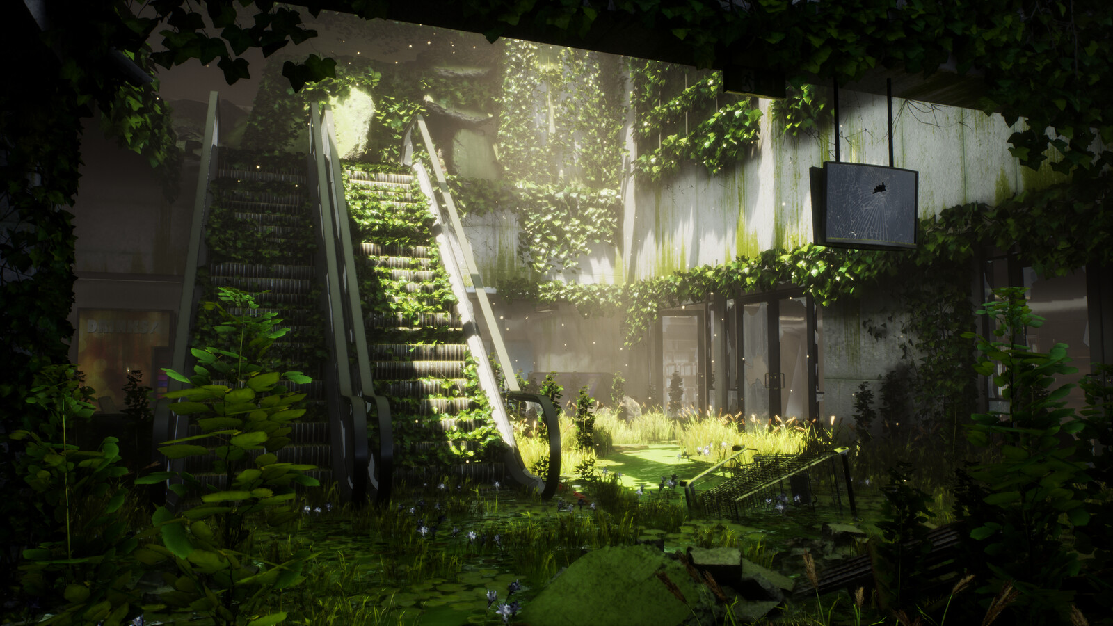 Abandoned Shopping Mall Foliage Tutorial