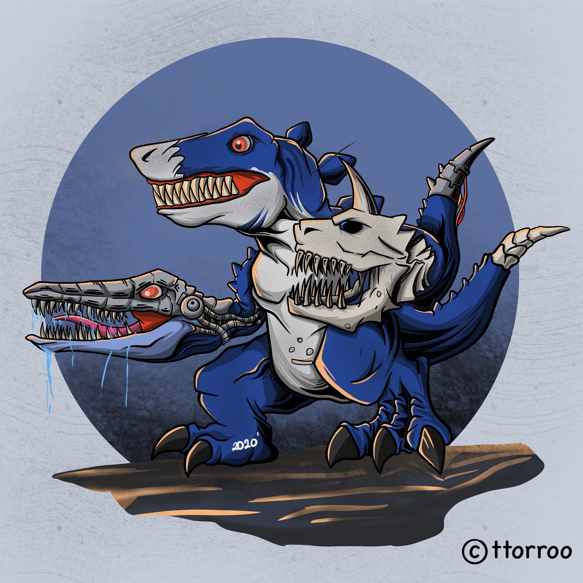 ArtStation - Dinosaurus Type Digimon ( Digital Monster )