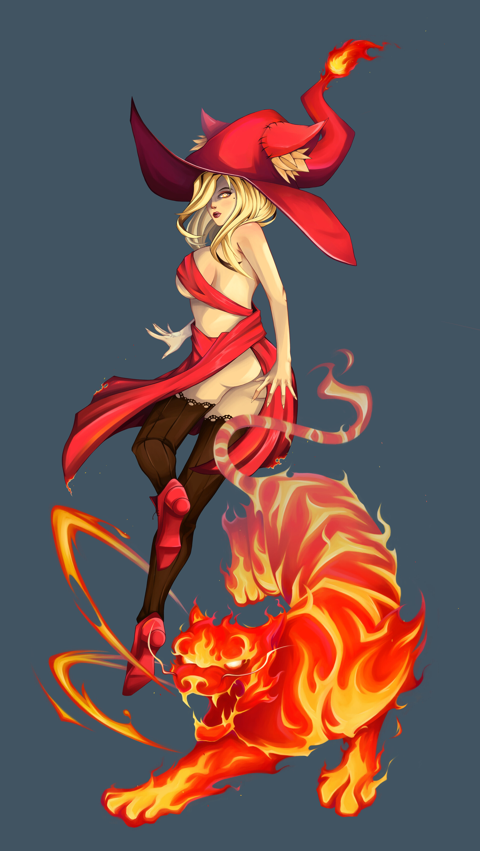 Anime Fire Witch | Sticker