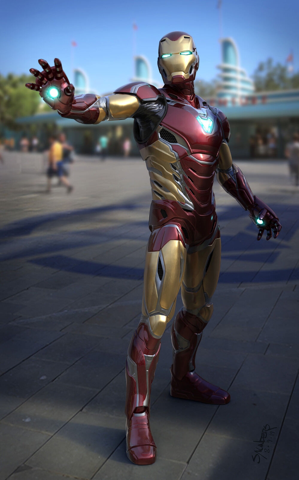 Mk LXXX ready to greet guests and fend off foes at the gates of California Adventure. 