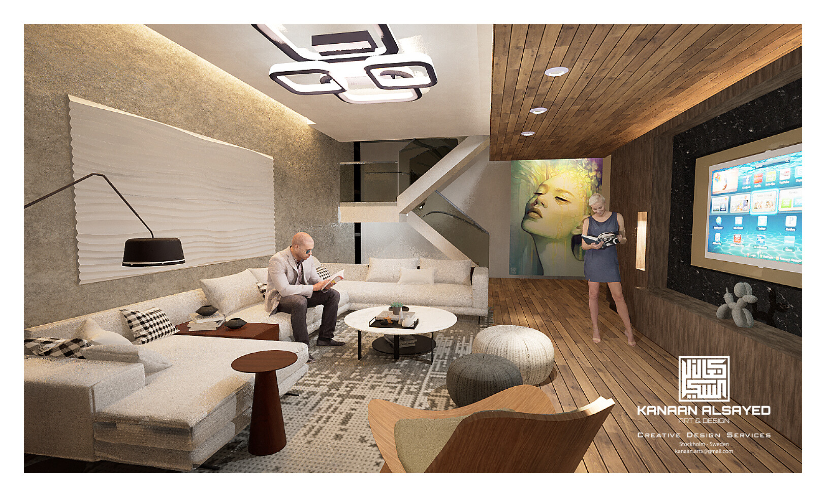 Artstation Modern Interior Design Living Room 2021 Kanaan Alsayed