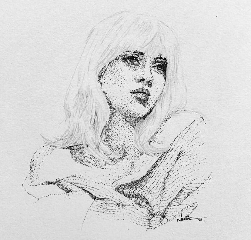 ArtStation - Billie Eilish pencil sketch