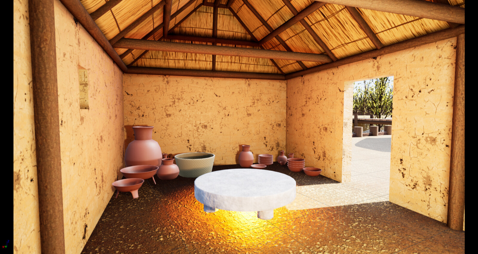 Hut interior
