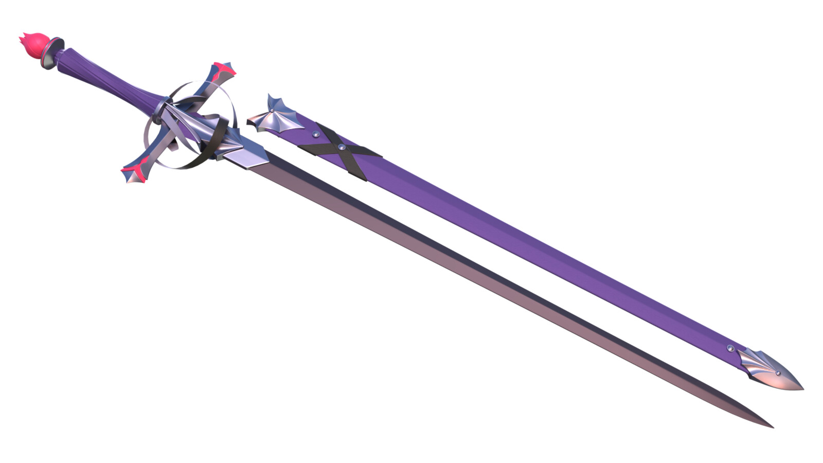 High poly sword render