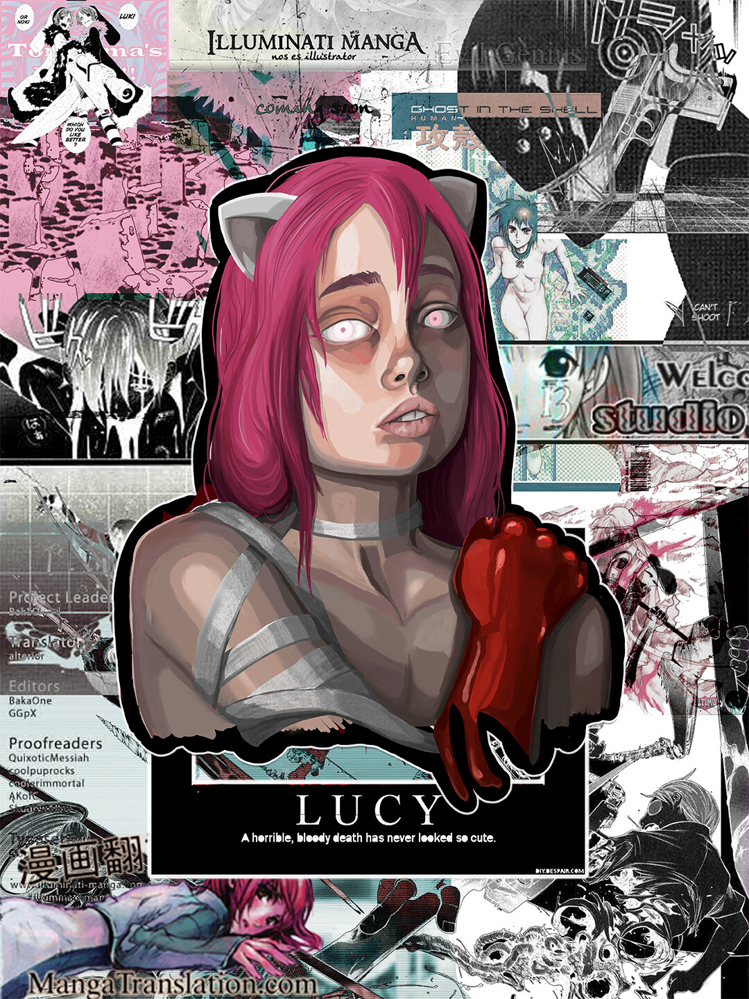 Elfen Lied Manga scary Lucy