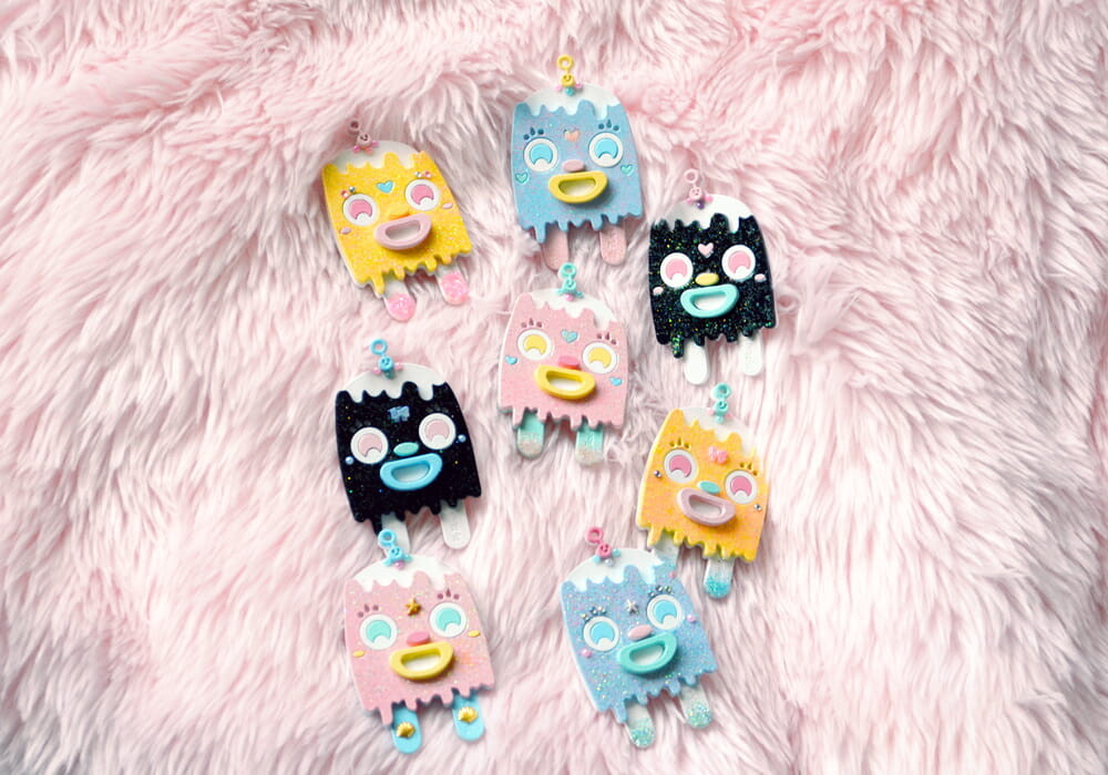 ArtStation Laser Cut Ice Cream Brooches