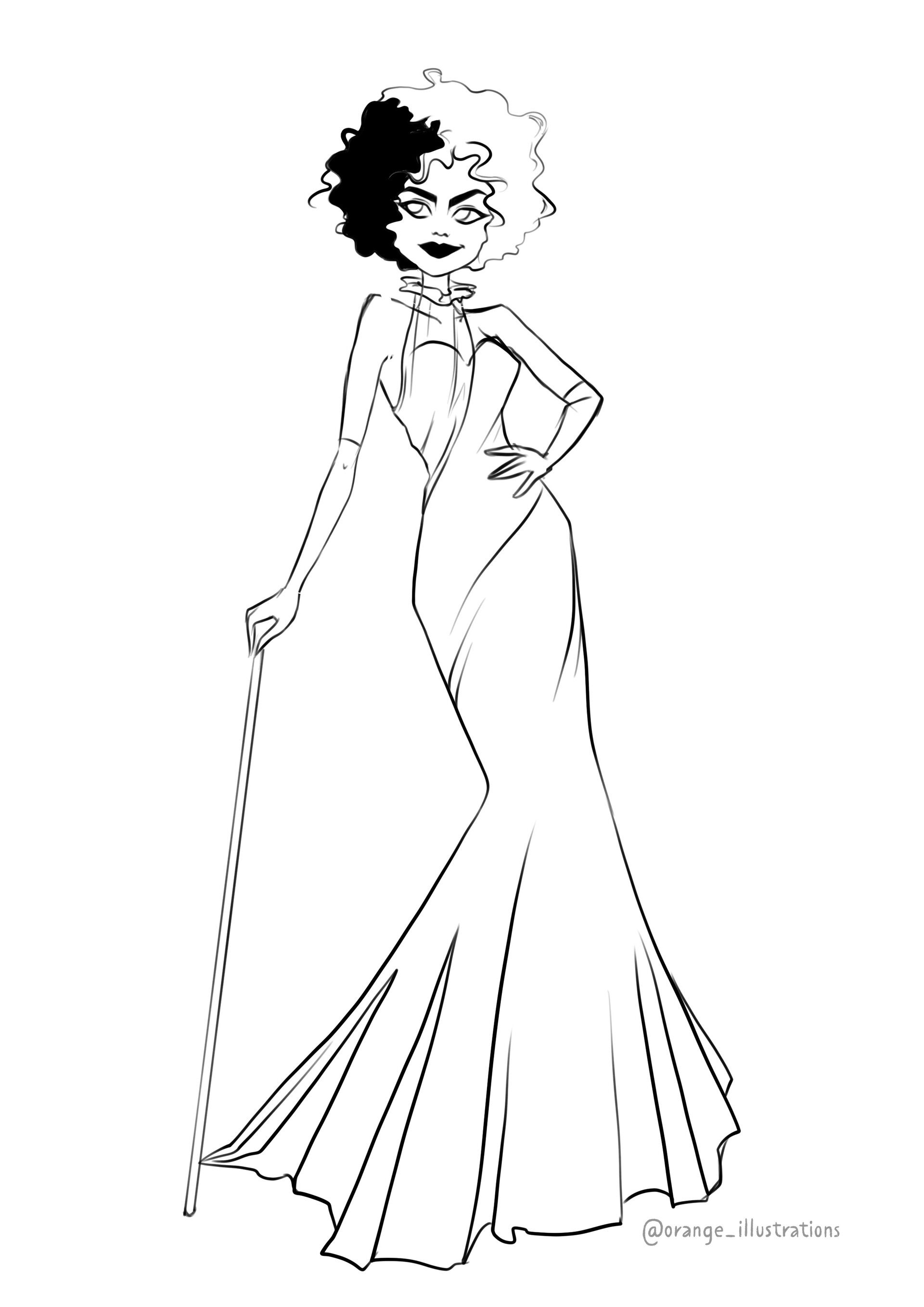 Cruella Devil Coloring Pages