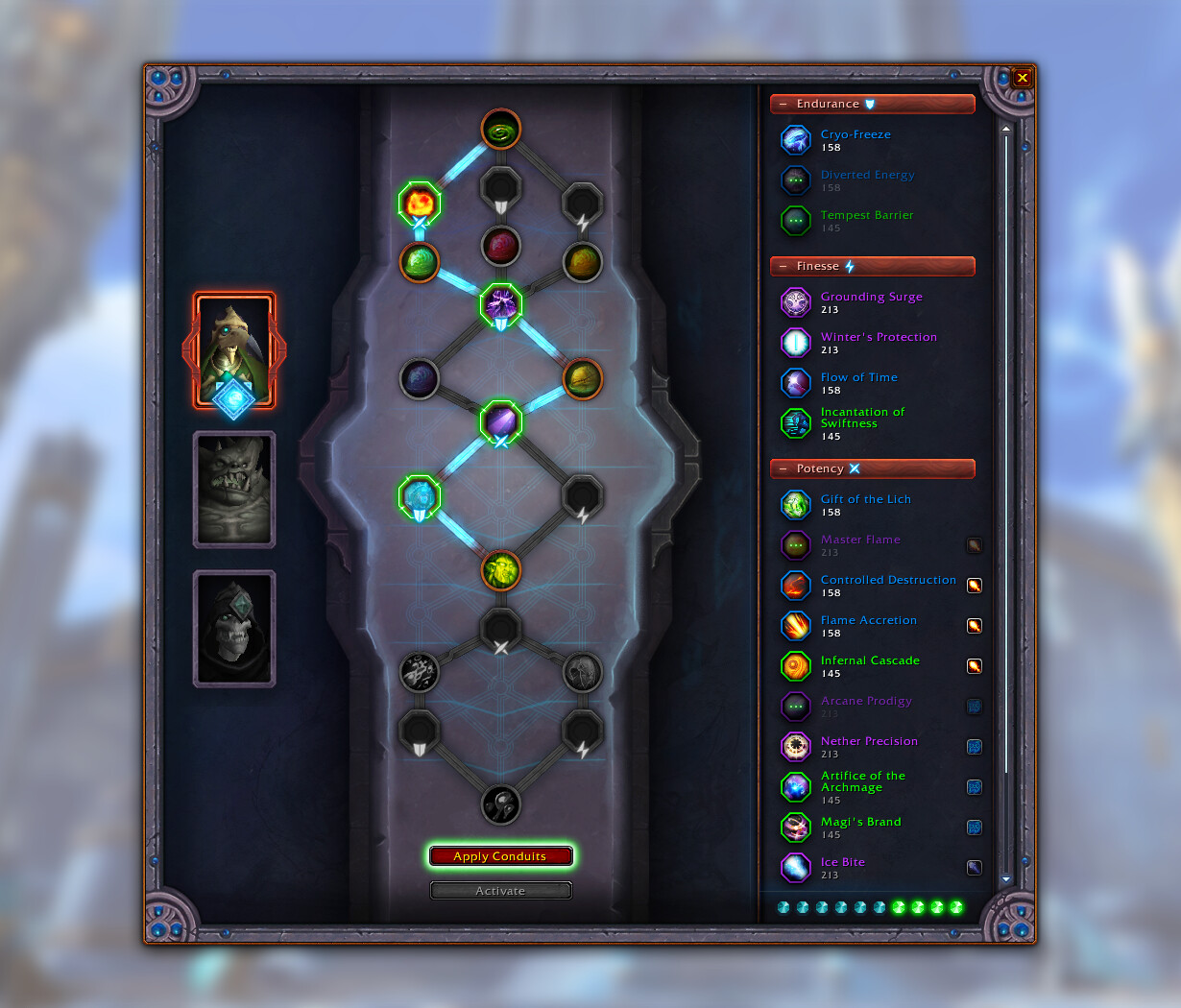 ArtStation - Soulbinds UI - World of Warcraft: Shadowlands