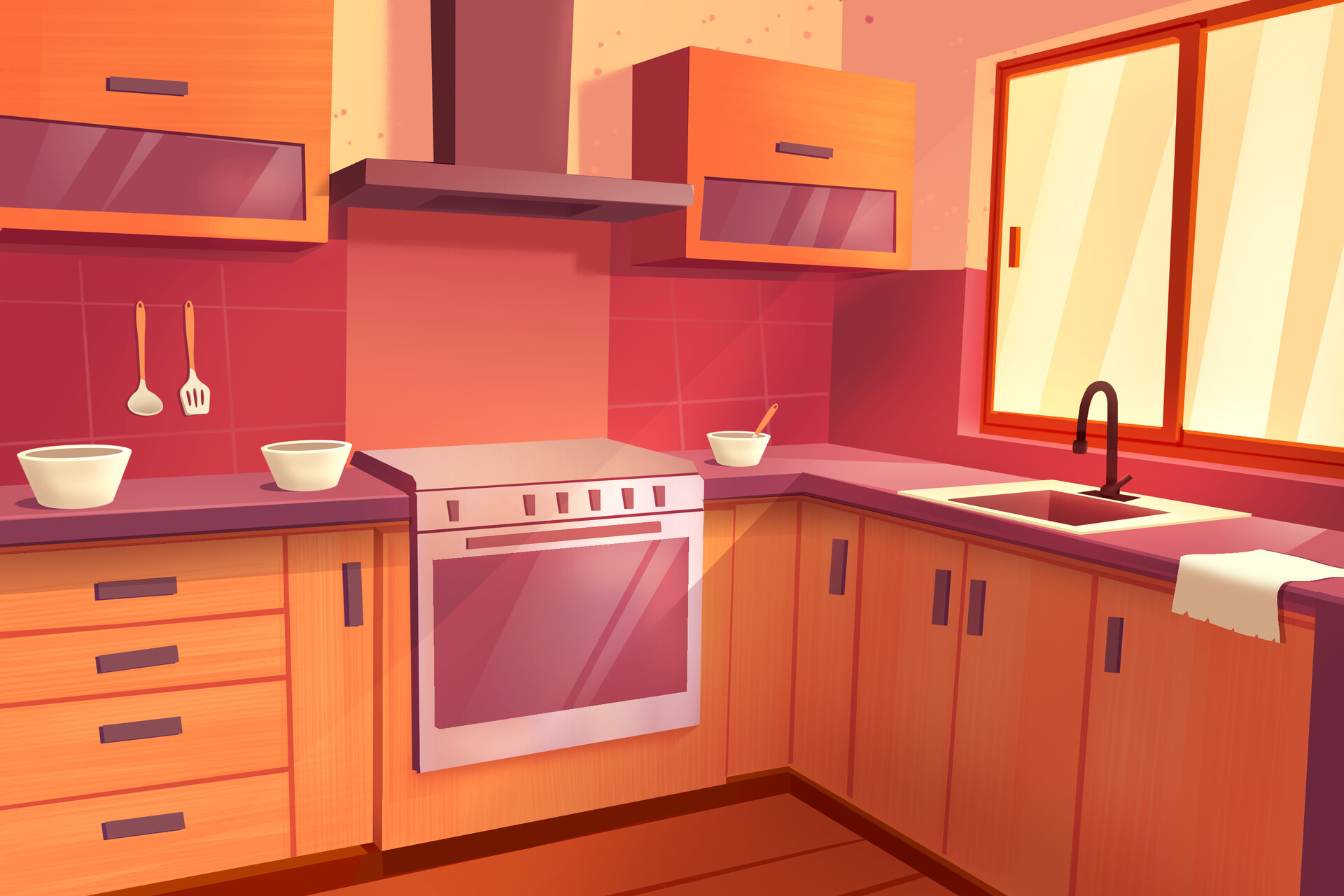 ArtStation - Cartoon Kitchen! =]