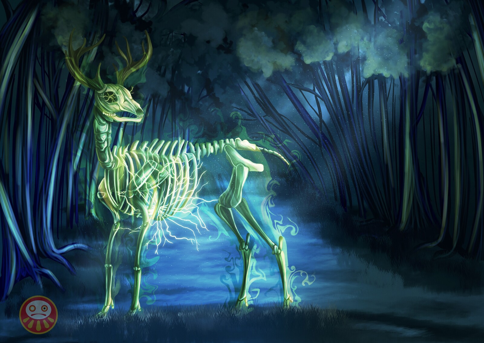 Electric spiritual deer - Creature design