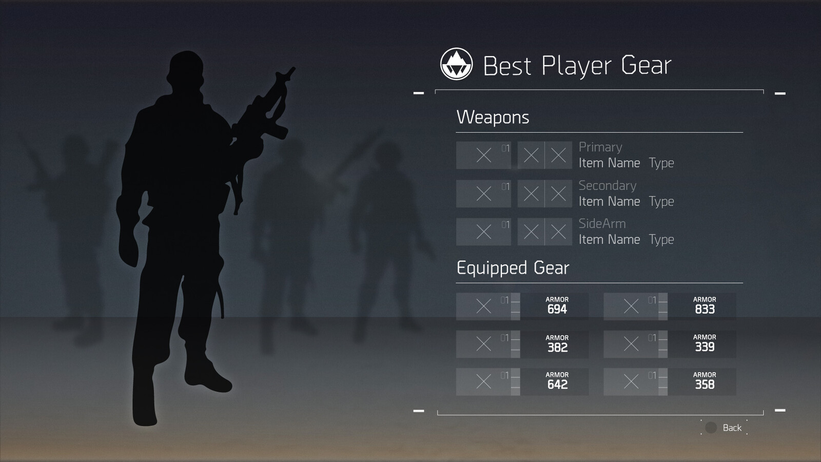 Best Player Gear / Pressing inspect  allows players to inspect teammates equipped gear and weapons.