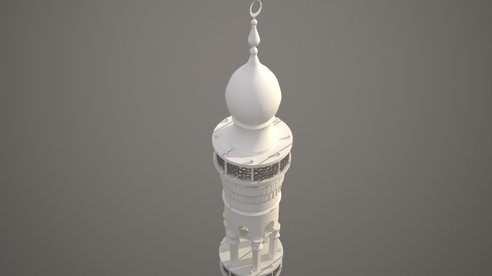 Islamic Minaret 01 3D Model