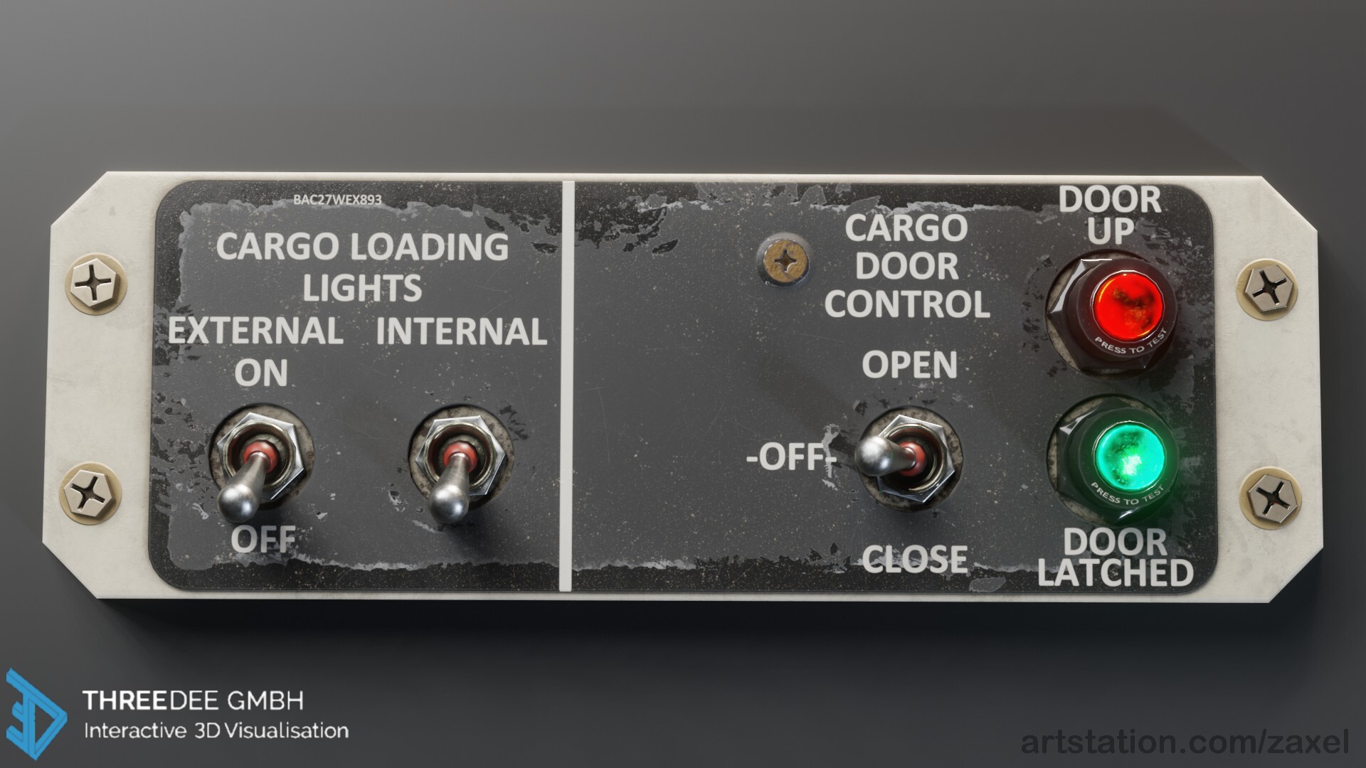Zaxel b777 cargo door control panel