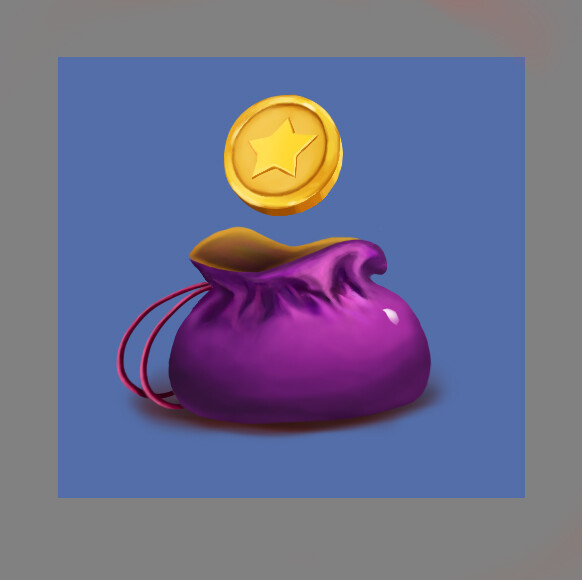 ArtStation - pouch and coin