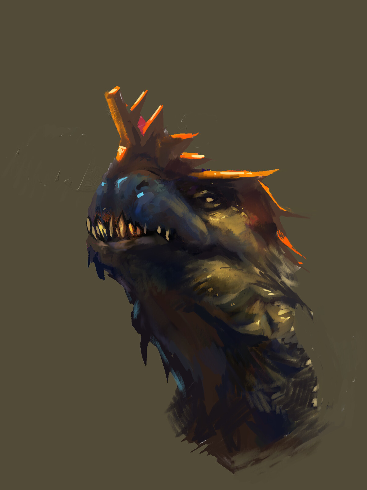 ArtStation - Painted Art - T Rex Head