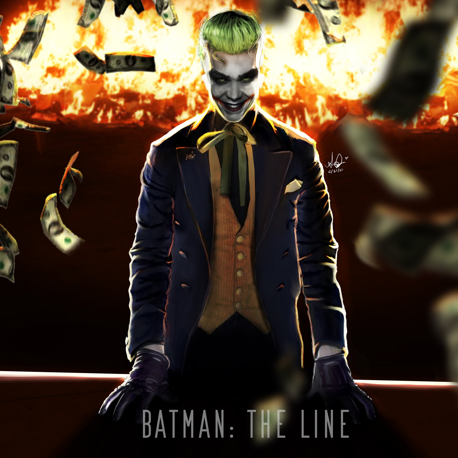 ArtStation - Joker Concept Art for Batman: The Line by Untamed Draws