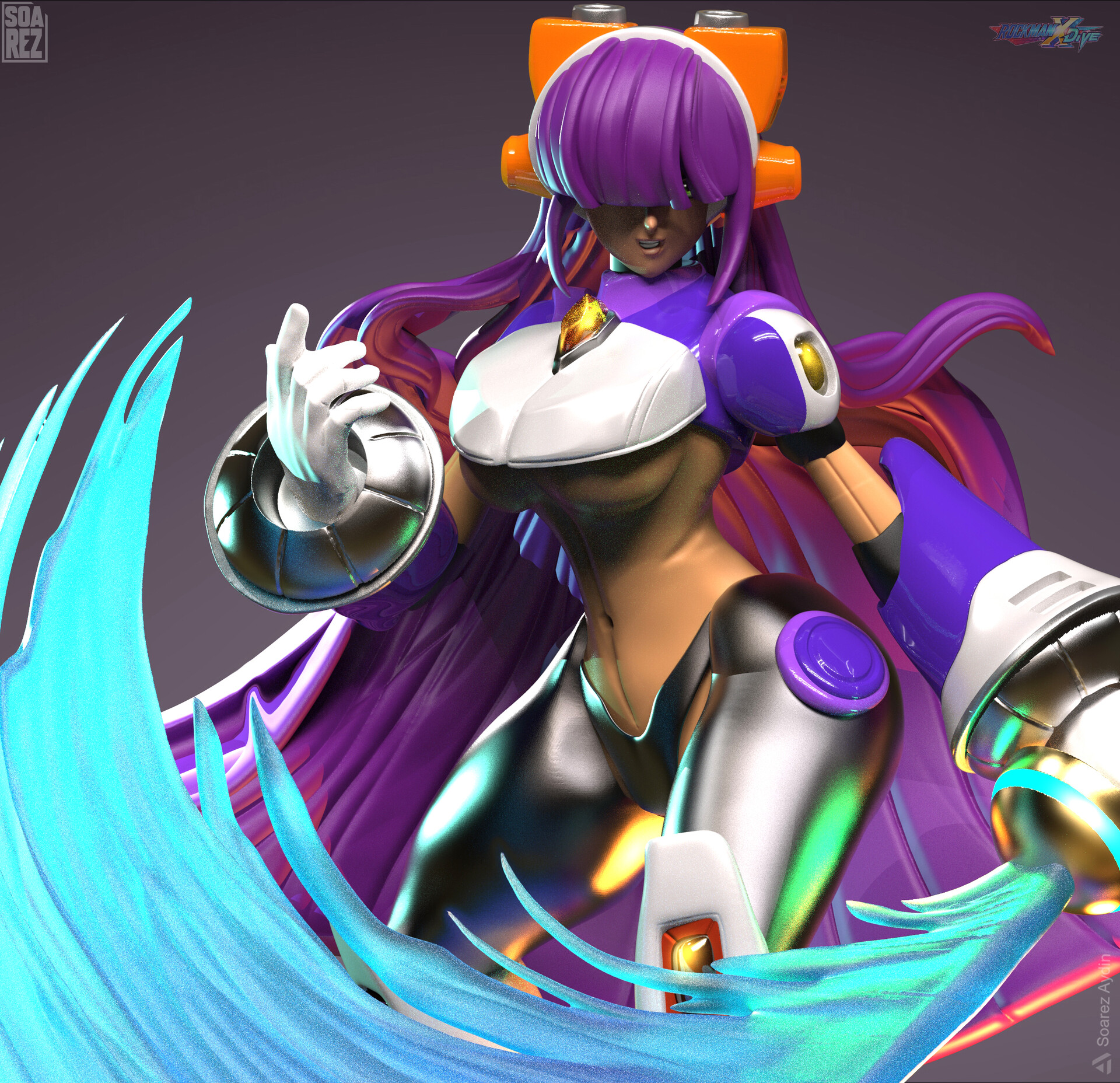 ArtStation LAYER Megaman X8 Megaman XDIVE 3d print model