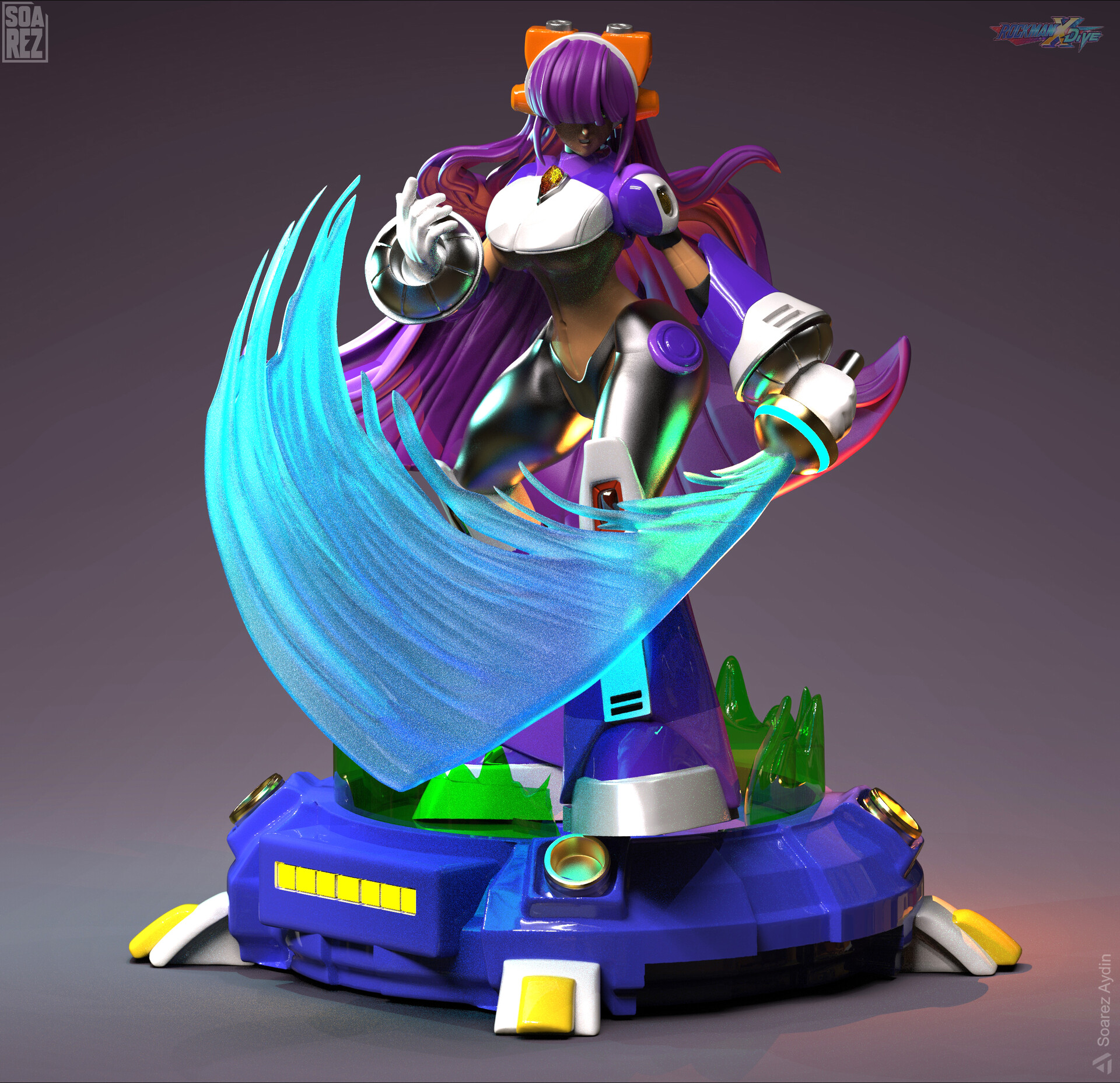Soarez - LAYER -- Megaman X8 -- Megaman XDIVE - 3d print model