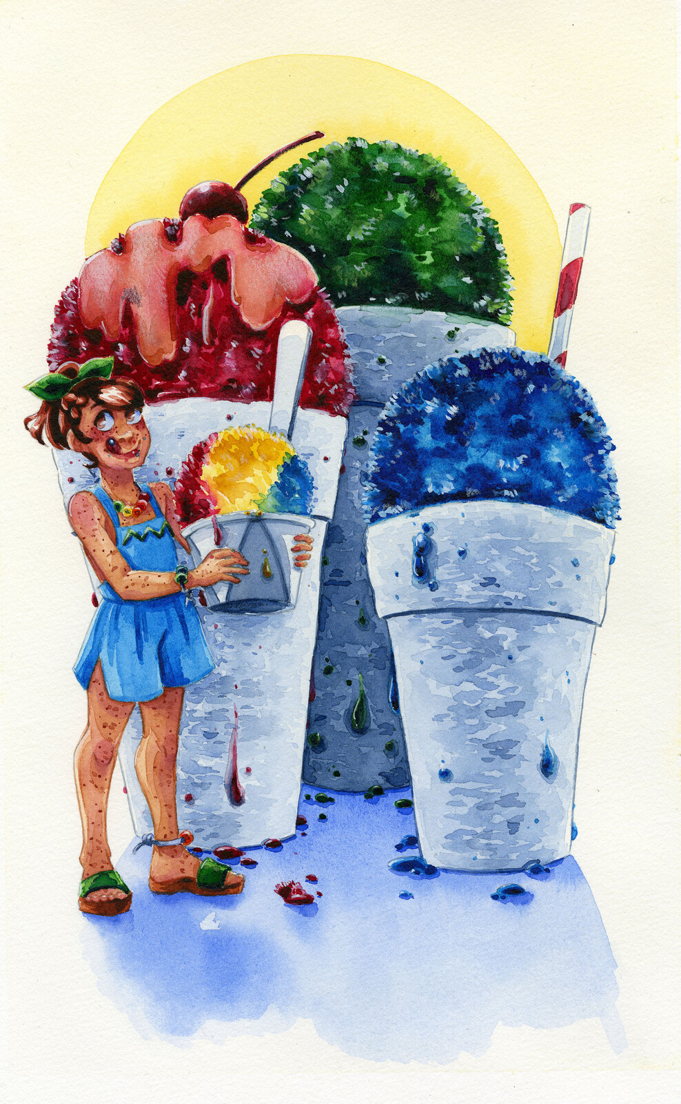 Finished watercolor illustration.