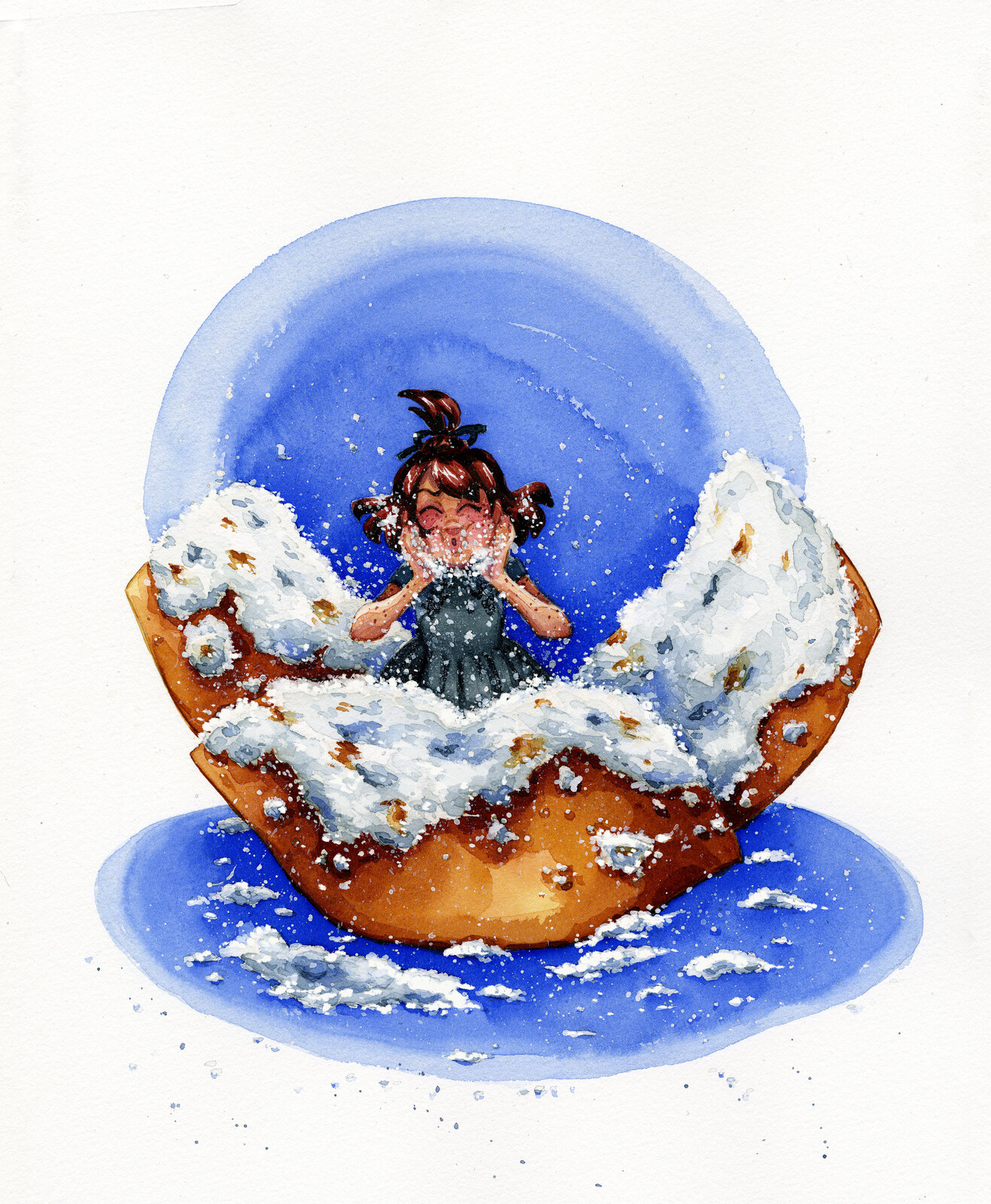 Finished watercolor illustration