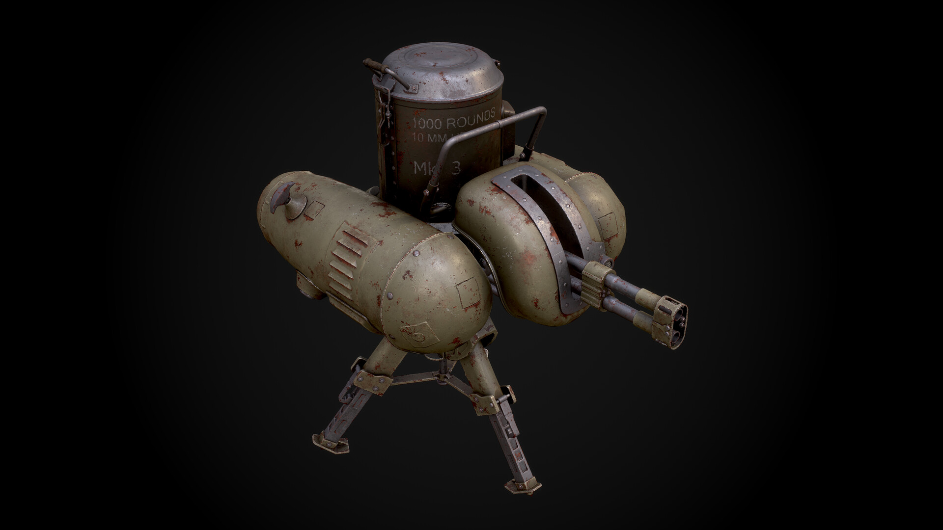 Artstation Fallout Turretsentry Model Mk 3