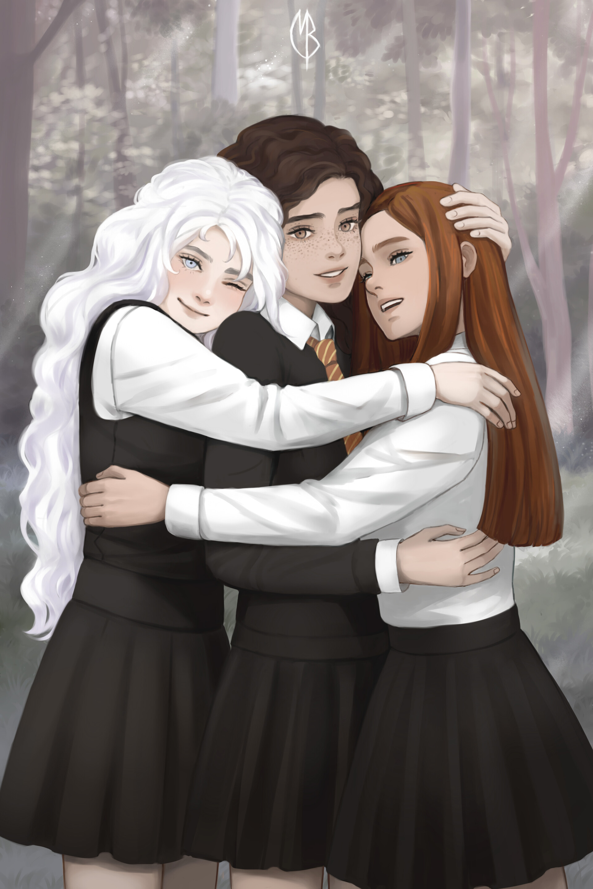 ArtStation - Luna, Hermione, Ginny, image size:1920x2880