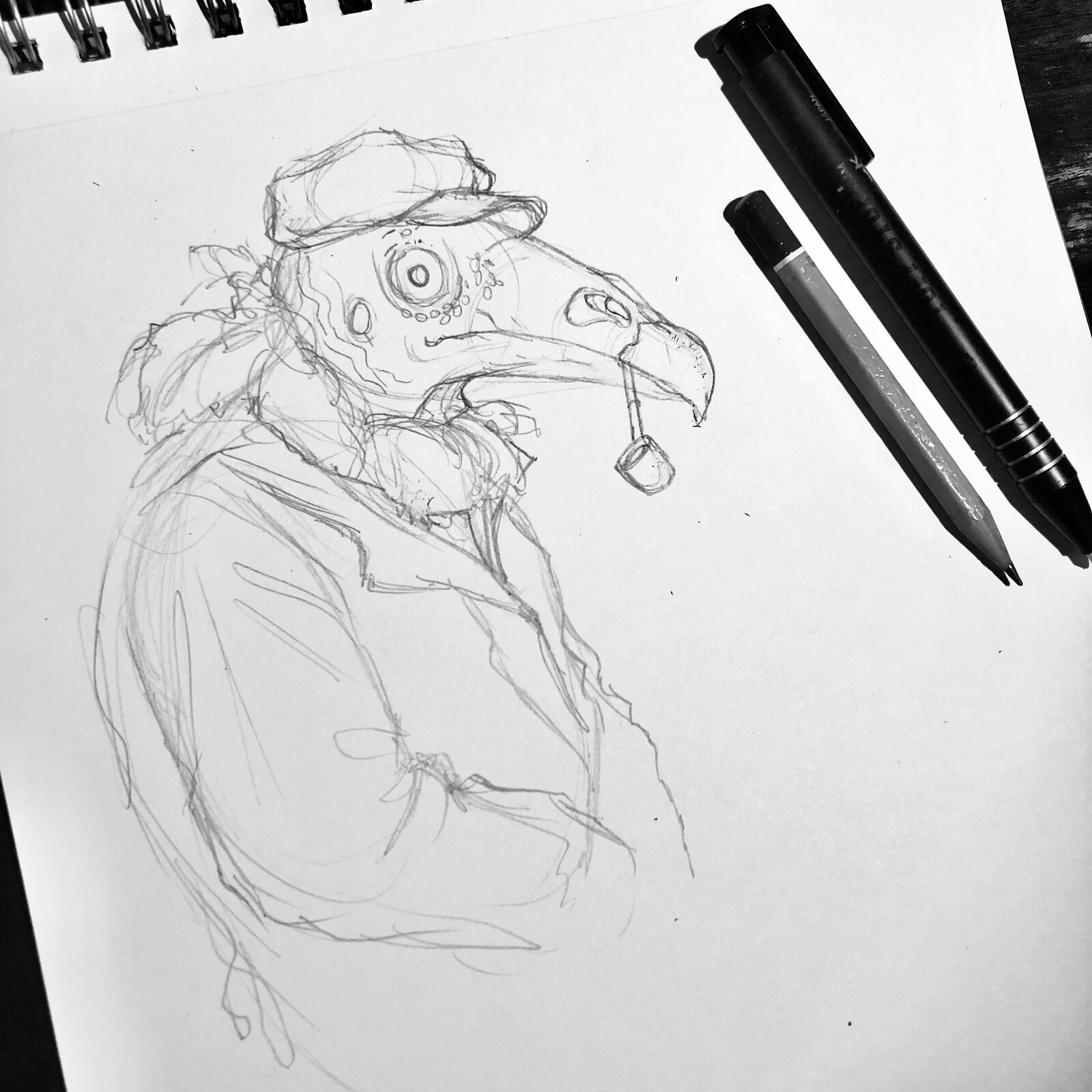 Urubu fisherman pencil