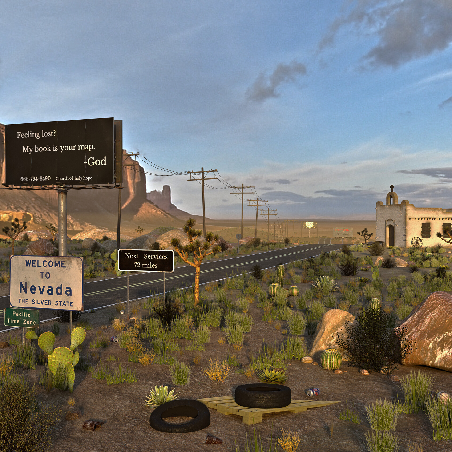 artstation-desert-highway