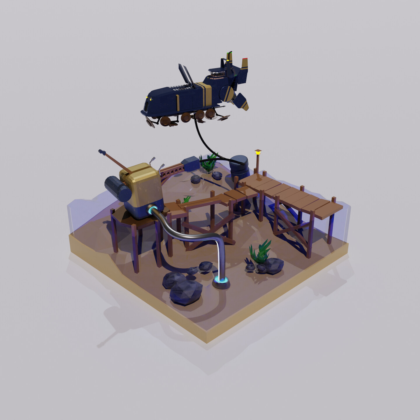 ArtStation Floating Fuel Dock