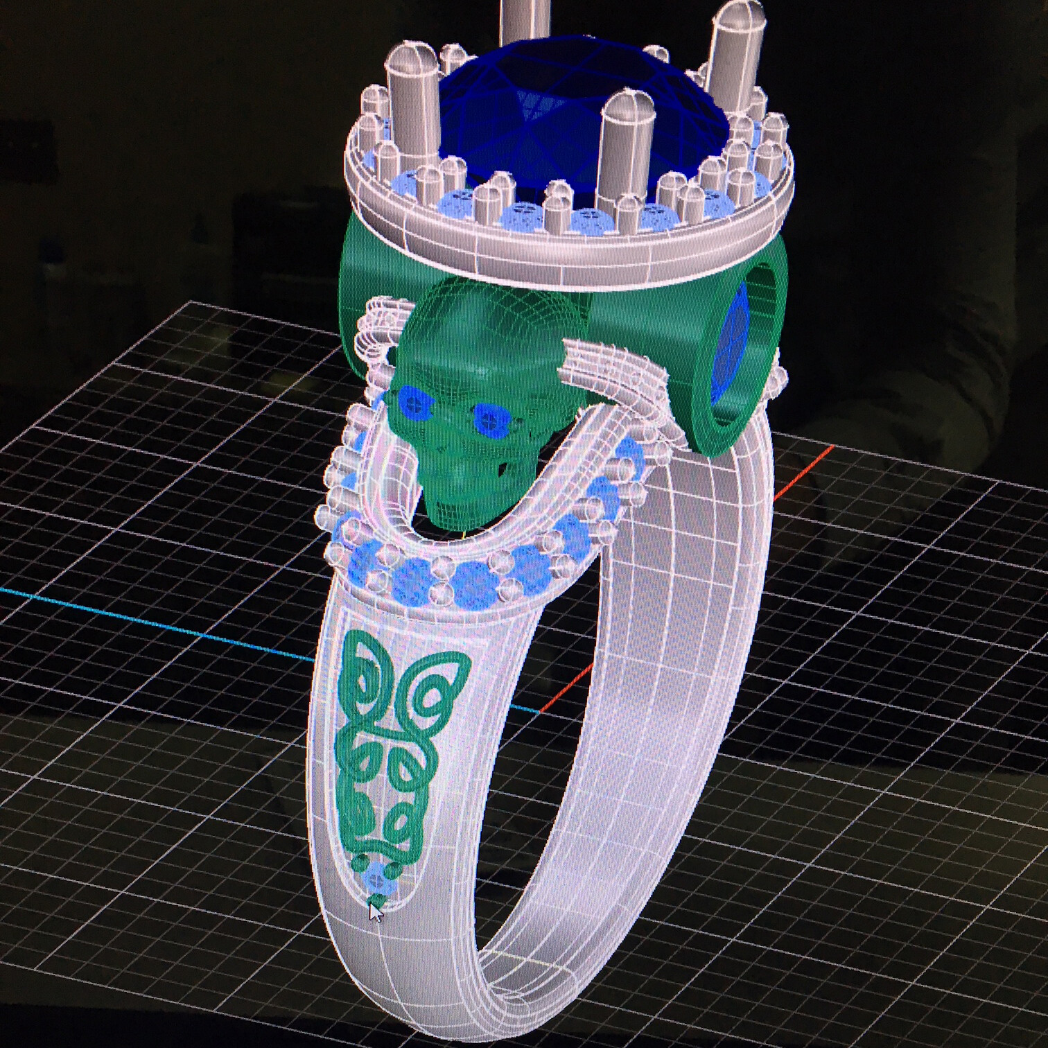 Original ring design interpreted into CAD/CAM software.