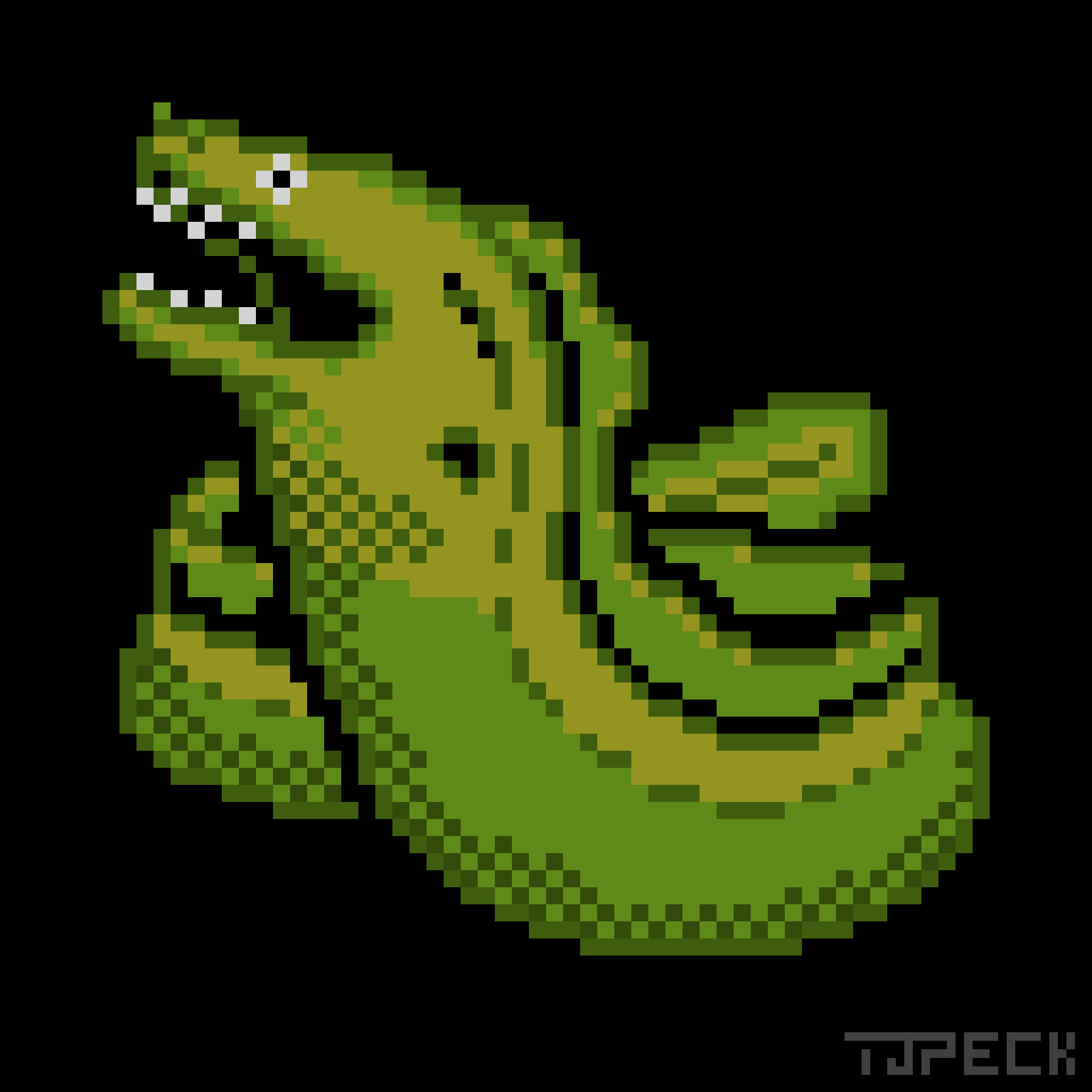 ArtStation Green Moray Eel (Gymnothorax funebris)