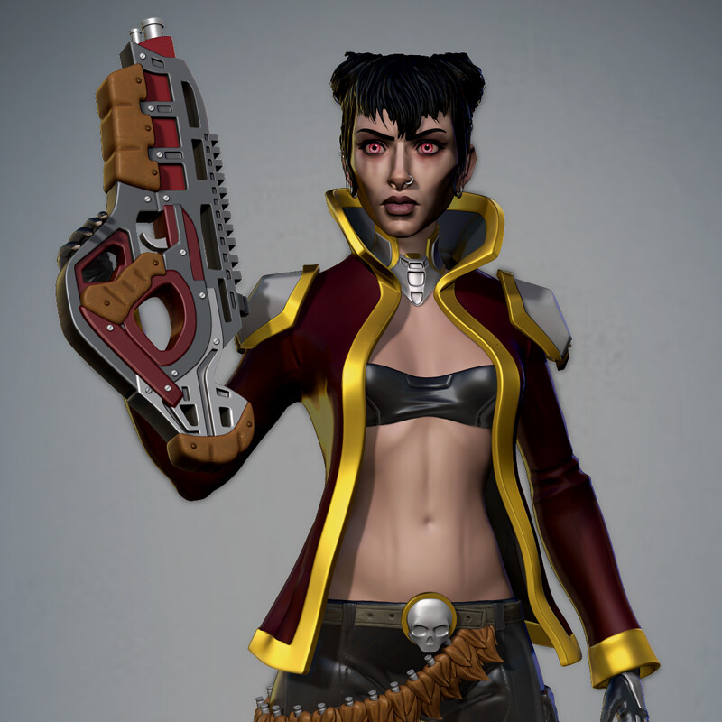 Stylized huntress