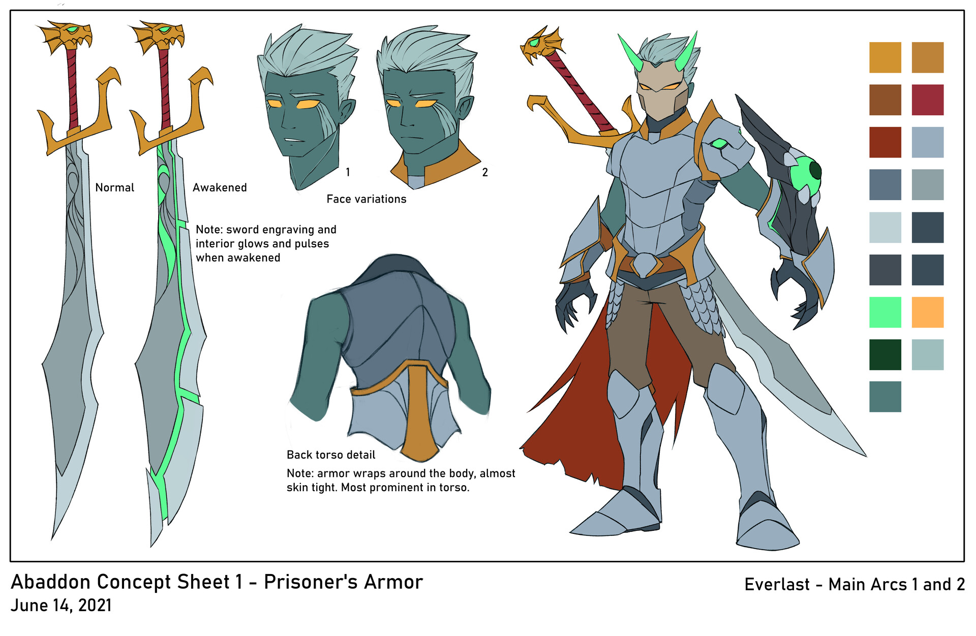 ArtStation - Character Sheet - Abaddon, Final Design