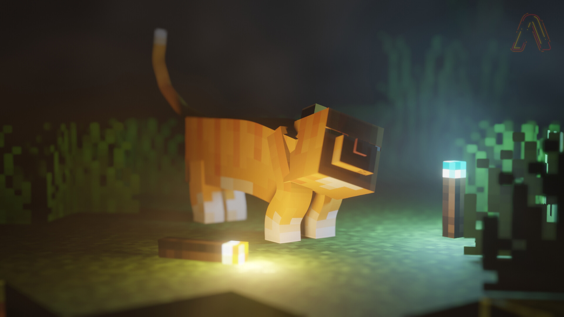 ArtStation Minecraft Cat