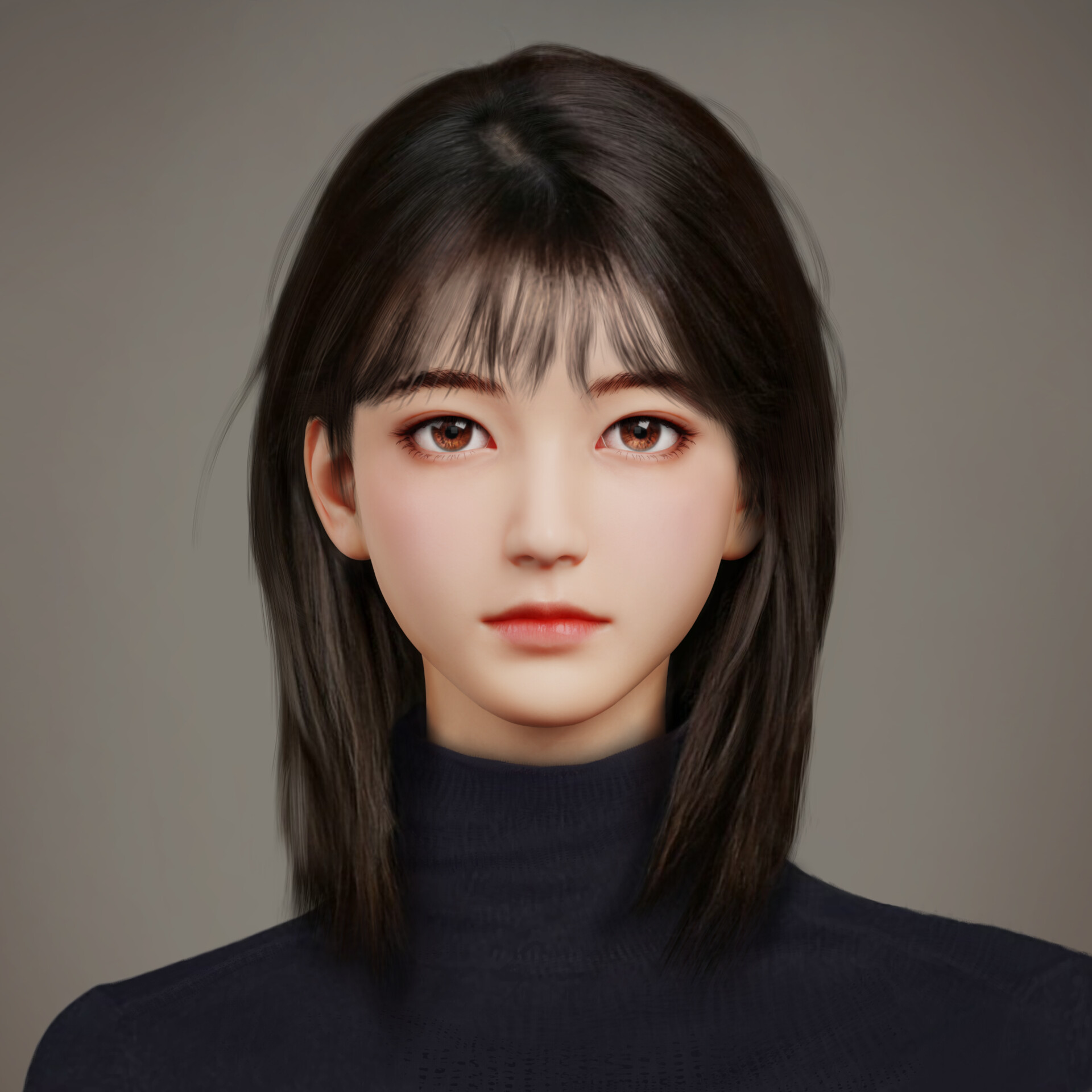 徐行 (xuxing) - Chinese Girl (3D Model Rev 2)