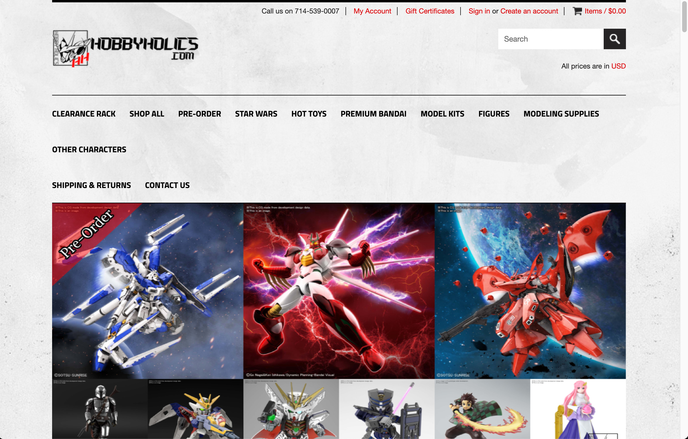 original landing page