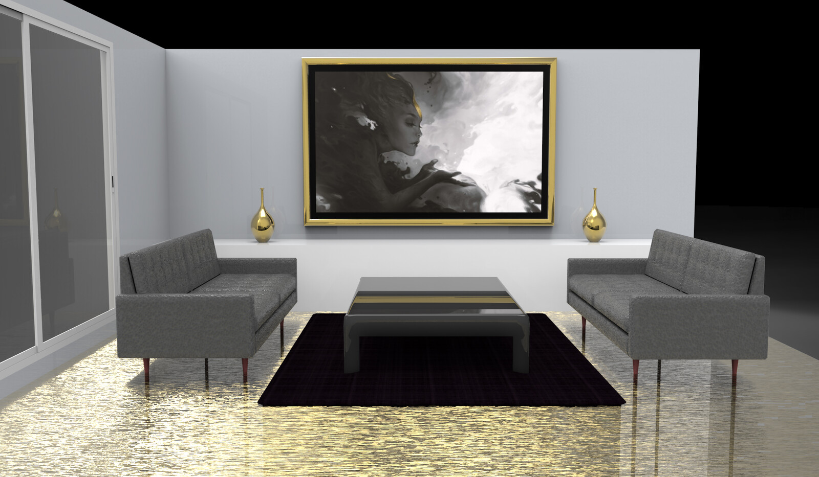 24k gold floor texture