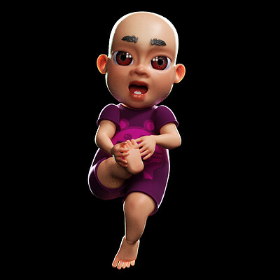 Rigged - Stylized Baby - Olive