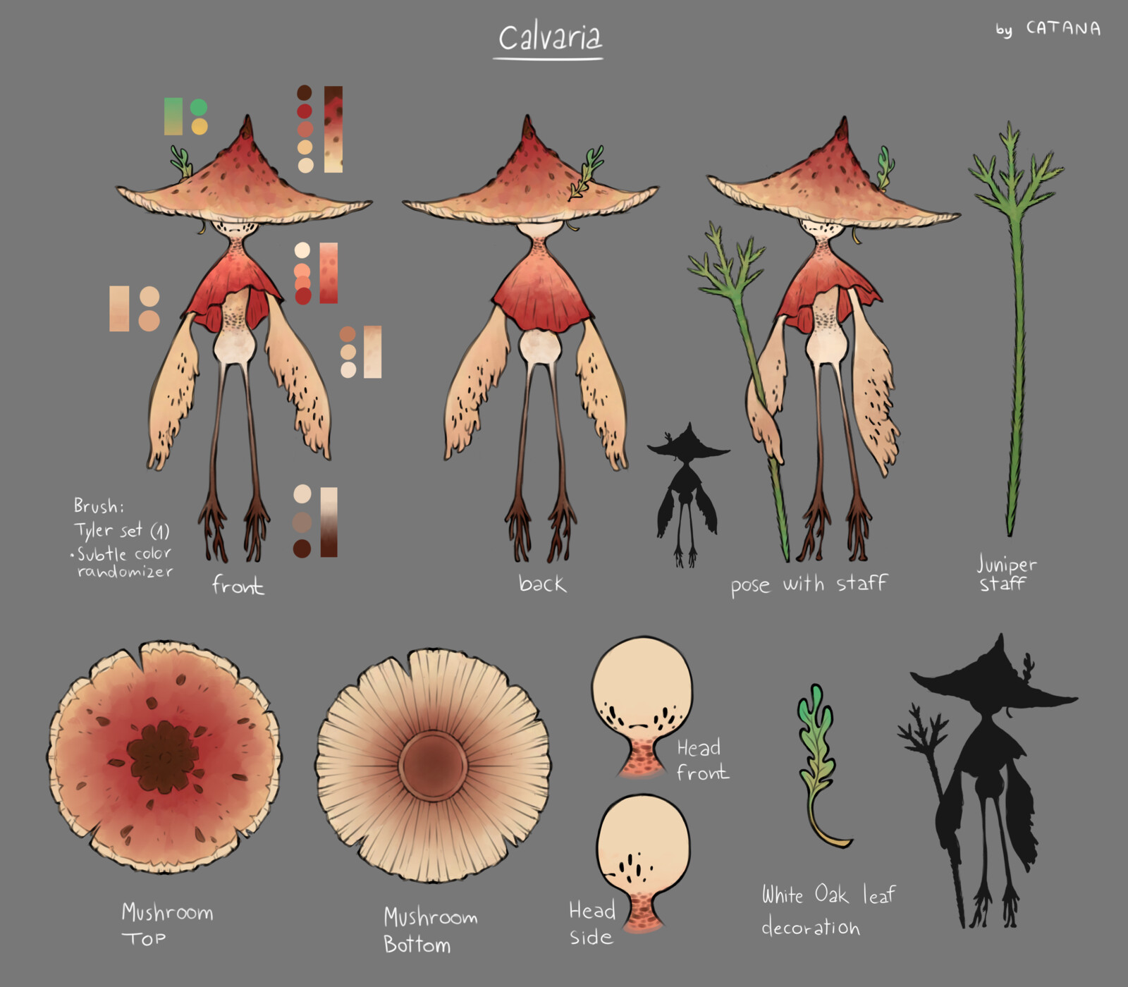 'Calvaria' Mushroom being character design
