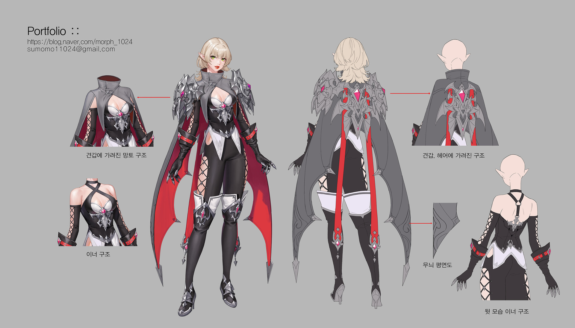 ArtStation - character concept sheet