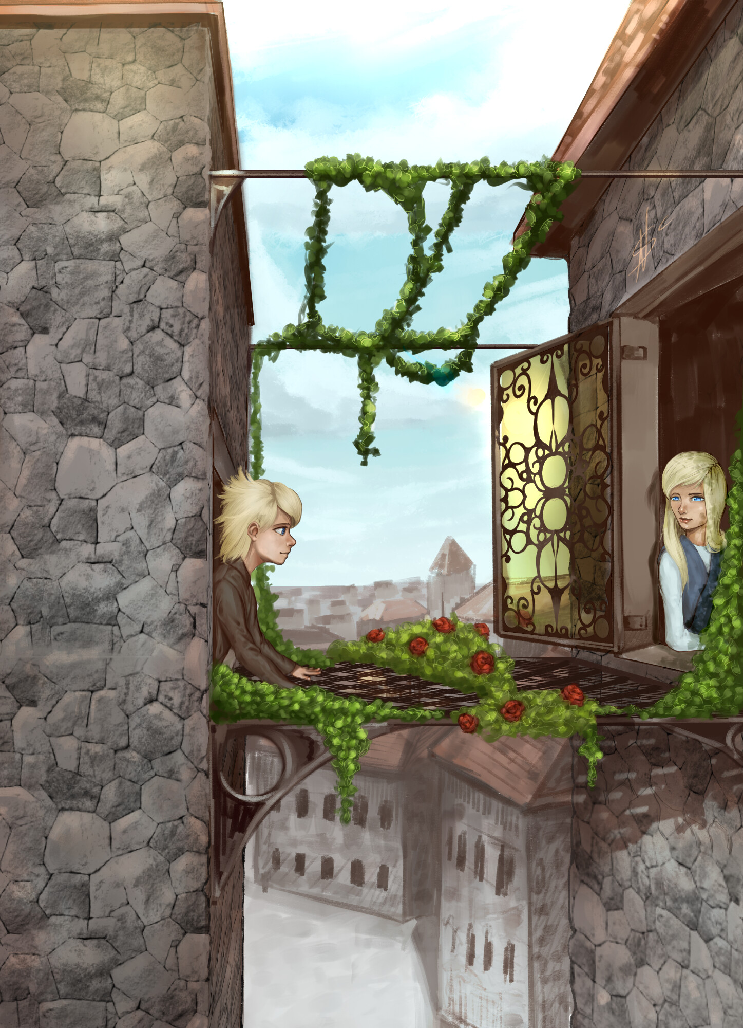 ArtStation - Illustration Snow Queen number 1. Kai and Gerda